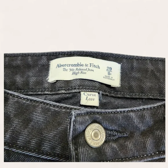 Abercrombie & Fitch The ’90s Relaxed High Rise Curve Love Straight Leg 29/8 - Picture 5 of 6